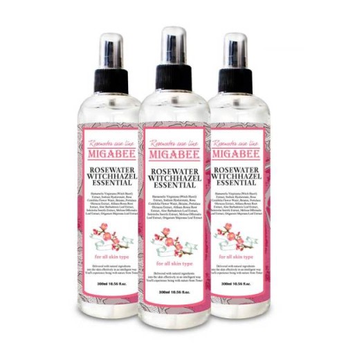 미가비 위치하젤 로즈워터 에센셜 스킨/토너/미스트 300ml x 3개